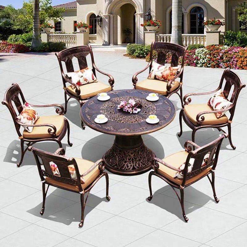 Garden Wicker Patio Aluminum Steel Frame Outdoor Furniture Rattan Chair