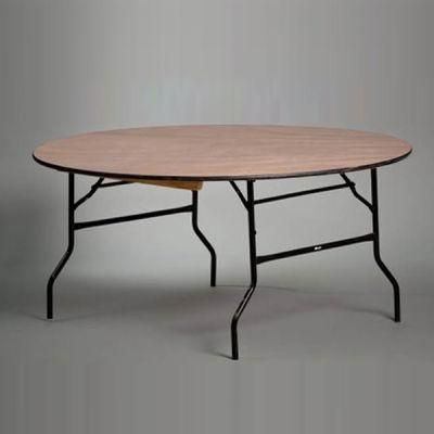 Outdoor 6FT Round Plywood Folding Camping Dining Tables