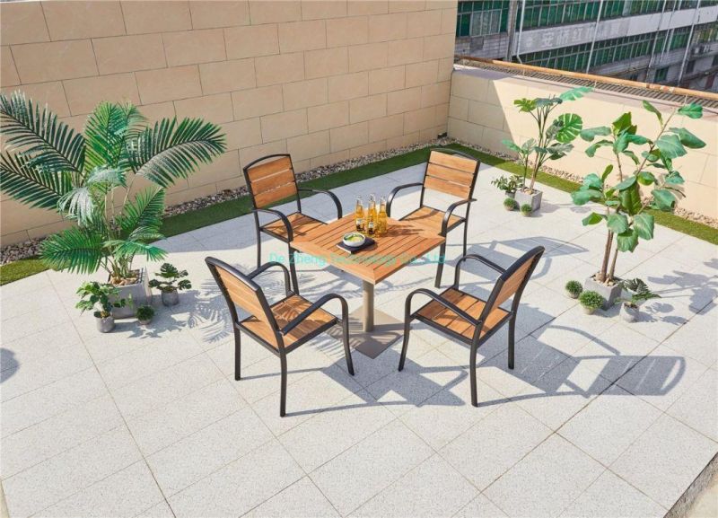 Wholesale Coffee Dining Sets Patio Black Aluminum Chair for Dining Sets Garden Sets Outdoor Furniture Garden Chairs
