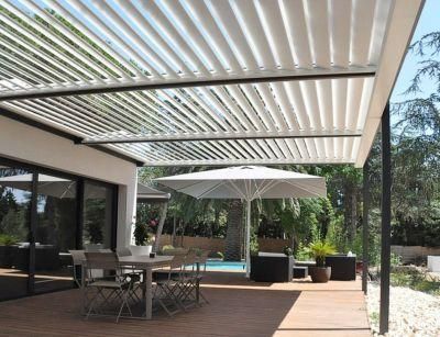 PVDF Modern Garden Pergola with Roller Blind/Zip System