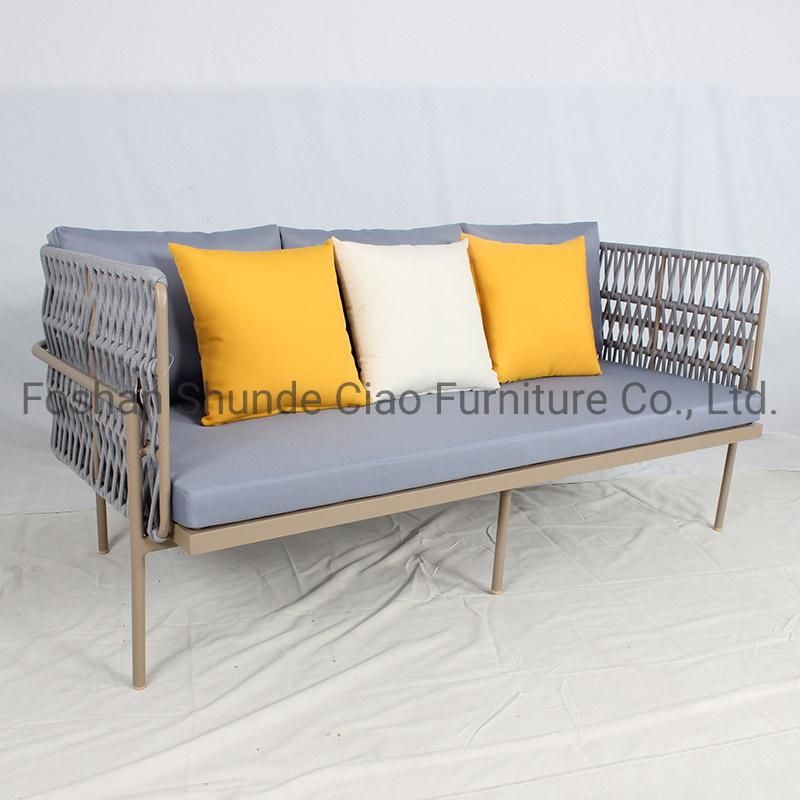 Modern Outdoor Garden Wicker Rope Rattan Sofa Set Furniture Set