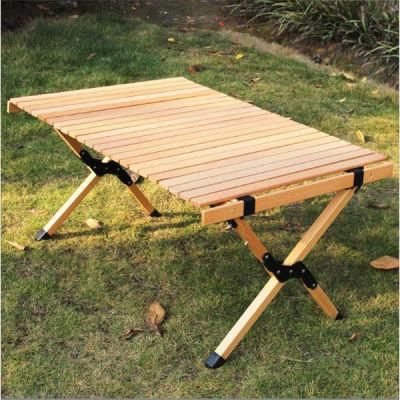 Wholesale Furniture Outdoor Cooking Portable Bamboo Picnic Lightweight Rolled Table