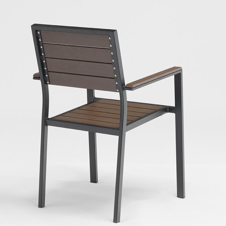Black Ultralight Stackable Patio Café Outdoor Aluminum Chair