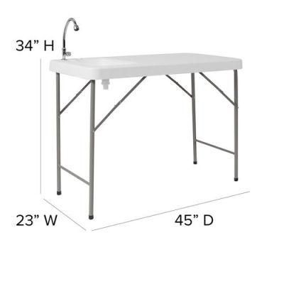Folding Table Fish Cutting Sink with Faucet