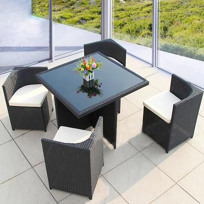 Rattan Table Combination Outdoor Leisure Courtyard Table Chair