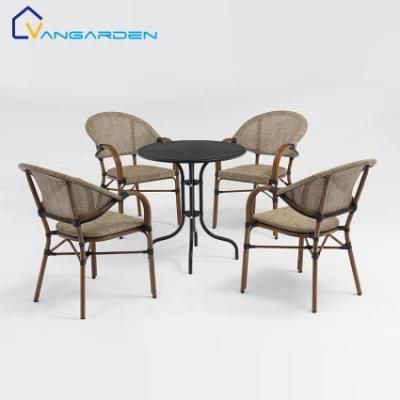 Promotional Outdoor Garden Patio Table and Chair Set for 4 People Balcony Bistro Furniture