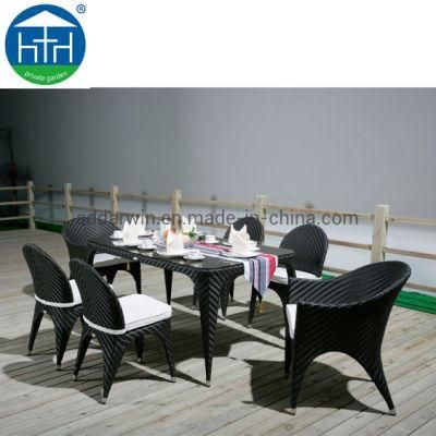 Modern Outdoor Backyard Wicker Rattan Patio Dining Set Furniture Garden PE Rattan Dining Table