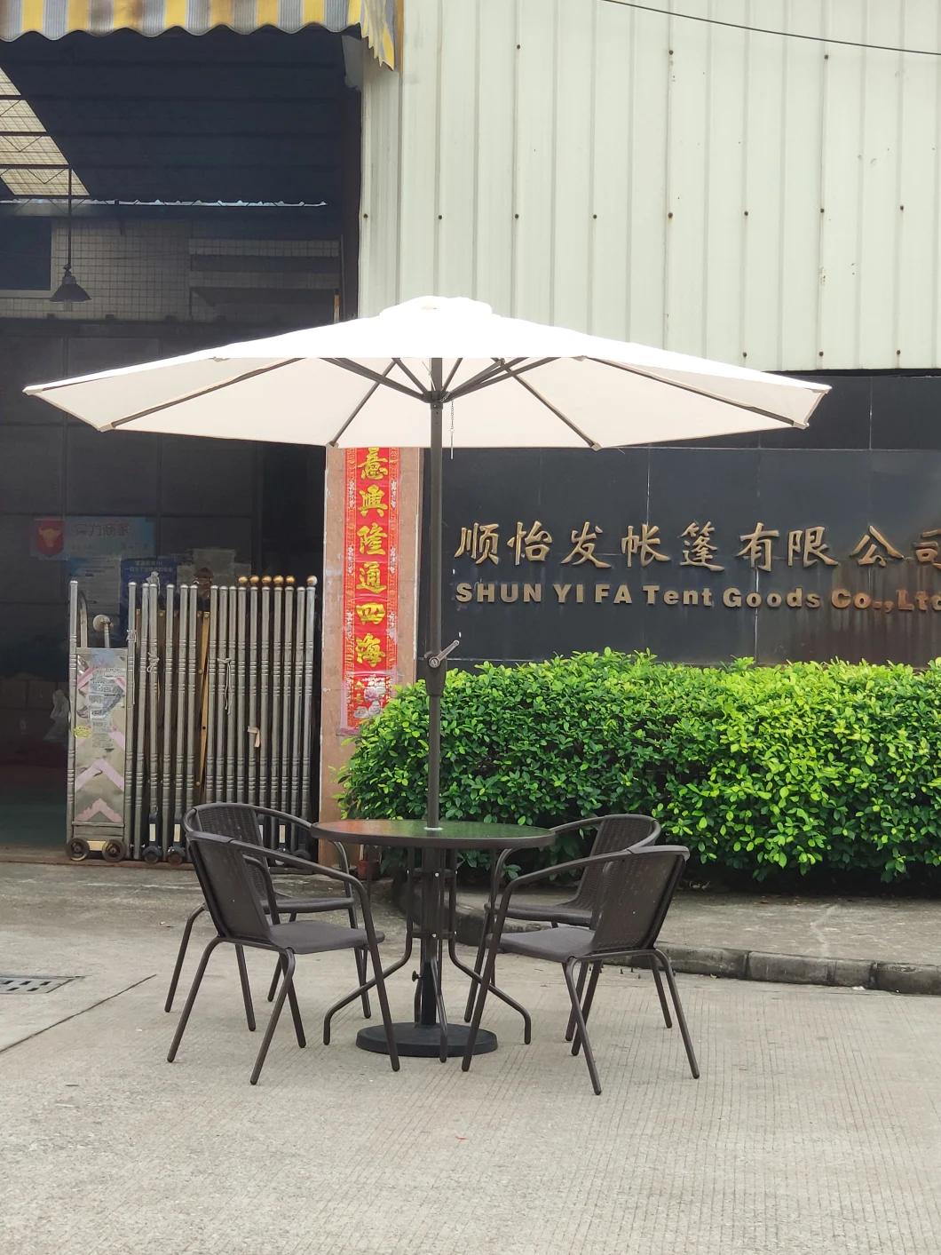 China Round Darwin Modular Garden Table Parasol Black Outdoor White Umbrella Stand with Cheap Price