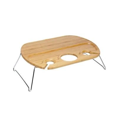 Foldable Bamboo Picnic Mini Table at Home or Outdoor