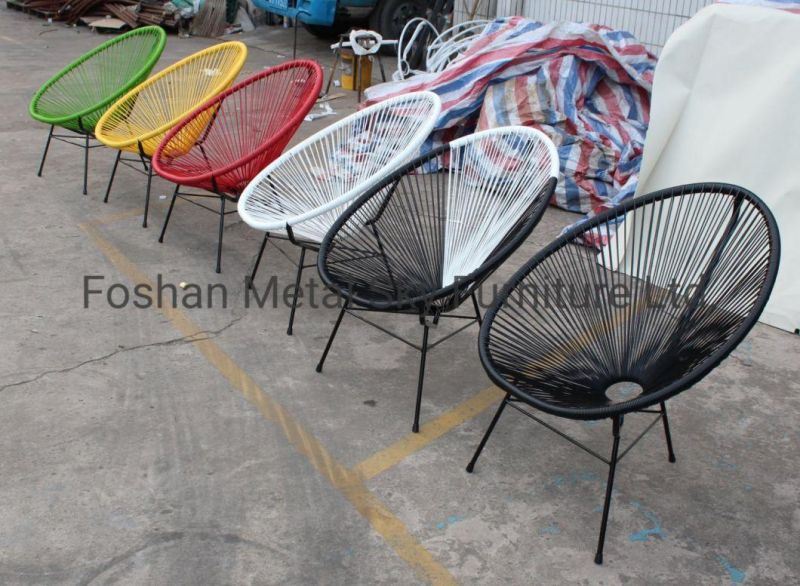 Metal Rattan Outdoor Restaurant Furniture Leisure Acapulco Lounge Chair
