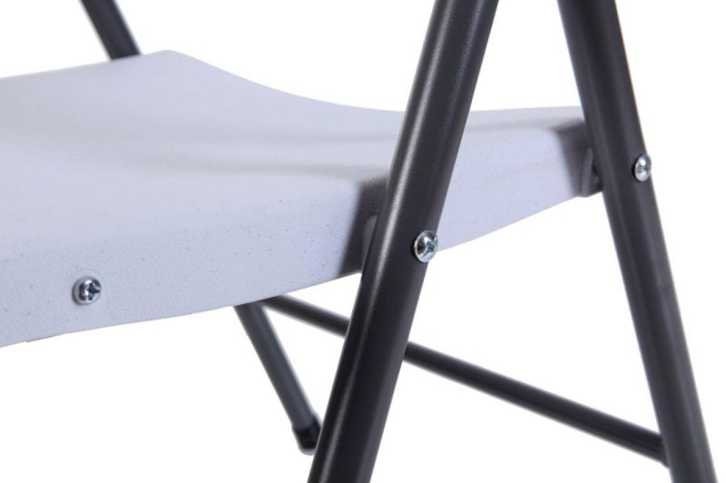 HDPE Plastic Folding Chair with Metal Frame for Outdoor/Indoor