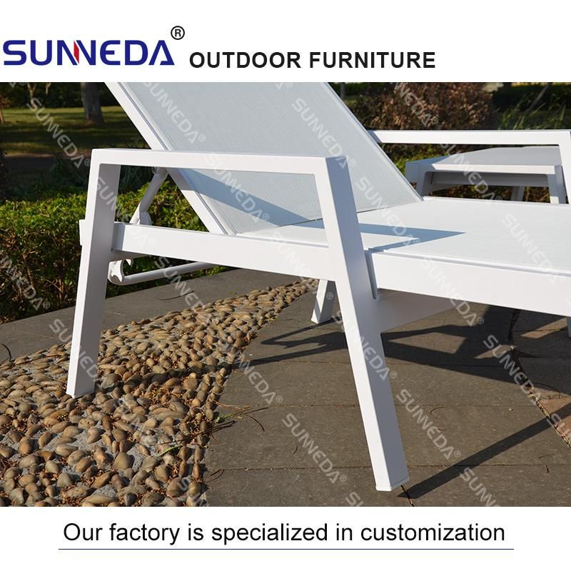 Sunneda Outdoor Garden Hotel Patio Resort Beach Furniture Aluminum Sofa Chair Lounge & Parasol