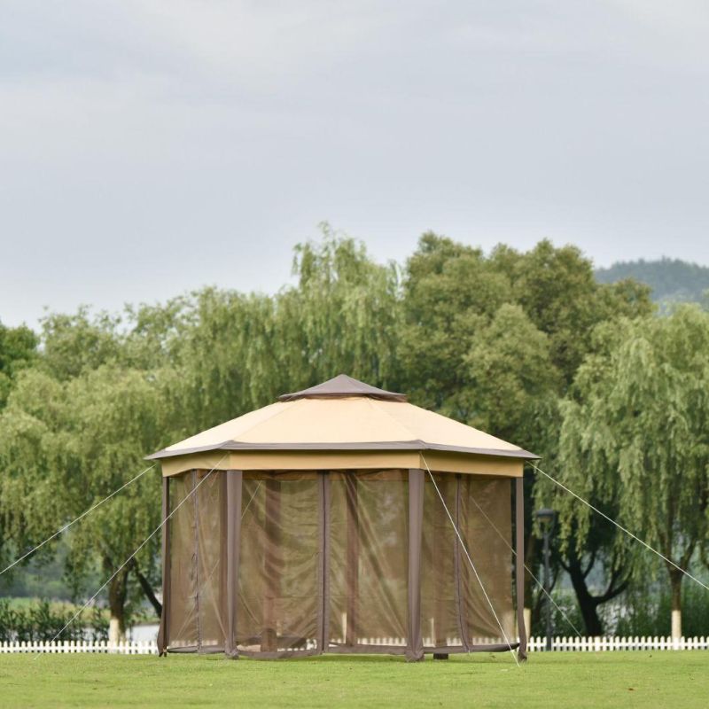 Iron Hexagon Outdoor Tent Patio Gazebo for Party Wedding