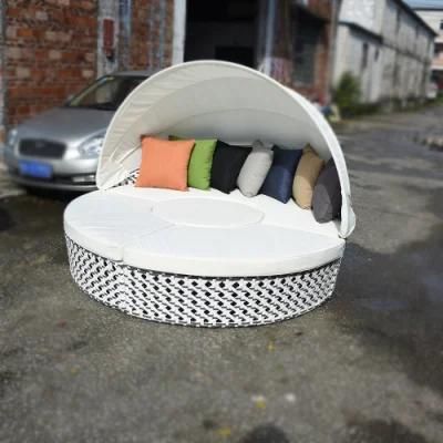 Outdoor Hotel Furniture Modern Garden Leisure Polyester Round Lounge Sun Daybed