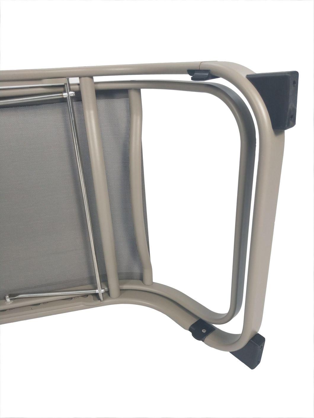 Garden Hotel Commercial Textilene Mesh Chaise Lounge with Quick Dry Aluminum Sun Bed