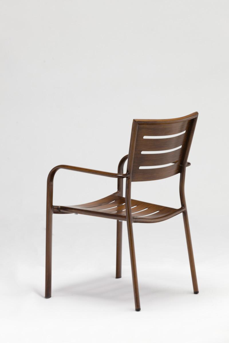 All Aluminum Structure Stackable Dining Chair