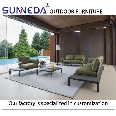 Outdoor Presentable Patio Hotel Home Balcony Aluminum Frame Sofa Set