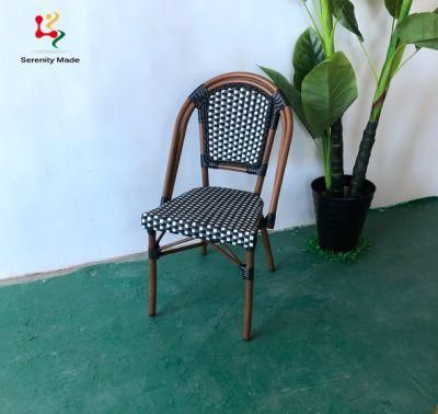 French Outdoor Restaurant Furniture Bistro Rattan Chair