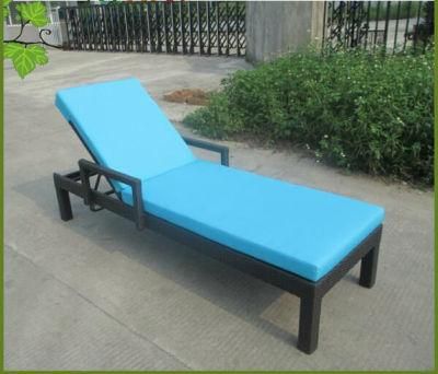 Synthetic Rattan Furniture Outdoor Garden Wicker Chaise Lounge (7016)