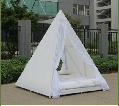 PE Rattan Luxury Garden Daybed with Canopy