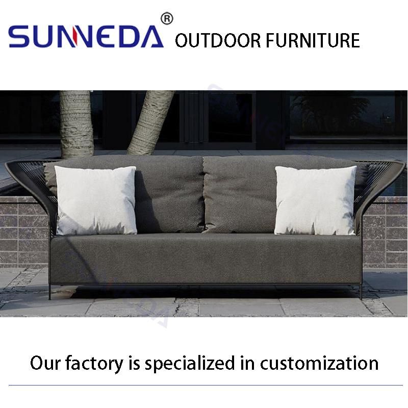 W Shape Table Committee Club Luxurious Outdoor Sofa