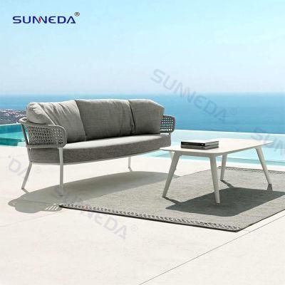 Casual Garden Sofa with High-Density Waterproof Fabric Cushions