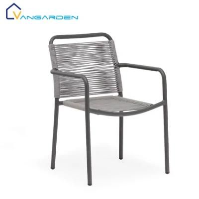 Aluminum Garden Rope Woven Chair Outdoor Handwoven Chairs