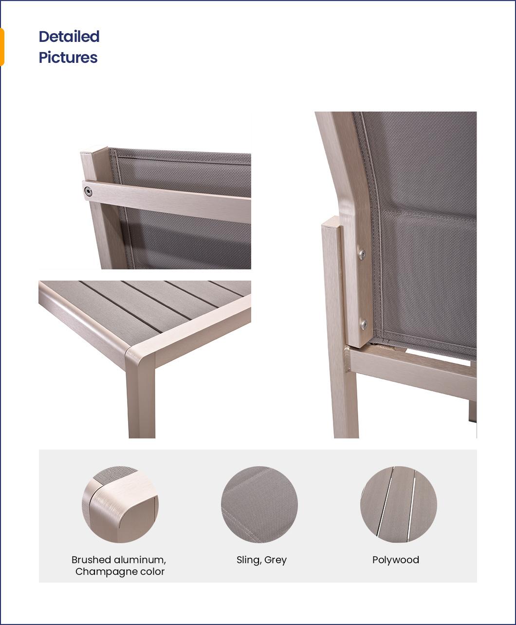 Balcony Furniture 7 Piece Patio Dining Set for Restaurant - Ayers