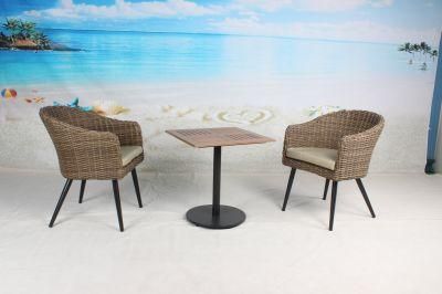2+1 Tables and Chairs Leisure Aluminum Frame Garden Rattan Outdoor Furniture