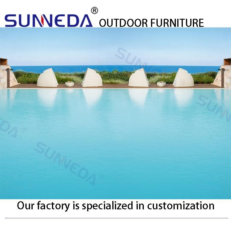 Personal Space Outdoor Pool Rattan Furniture Sun Lounger Sun Bed Beach Egg House