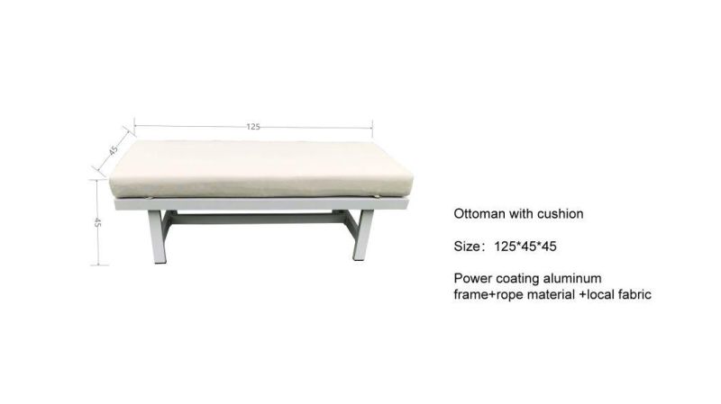New Aluminium+ Rope Darwin or OEM by Sea Outdoor Sofa Set