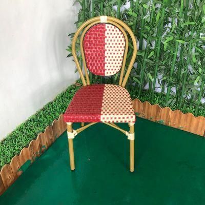 Garden Furniture Outdoor White Rattan Bamboo Dining Chair Outdoor Chair