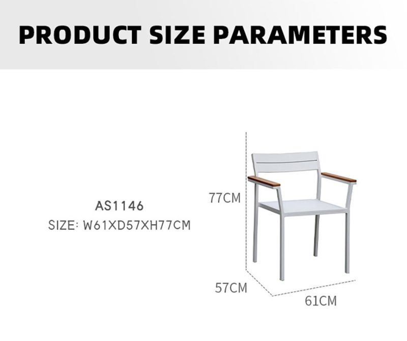 Wholesale Aluminum Outdoor Garden Furniture Balcony French Waterproof Dining Chair