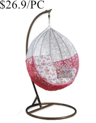 Stable Comfortable Single Garden Indoor Rattan Egg Hanging Swing Chair