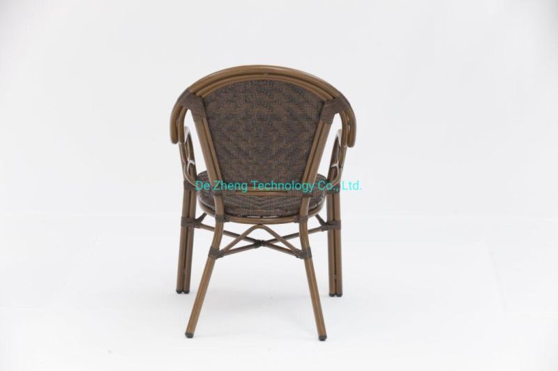 Wholesale Manufacturer Nordic Simple Modern PE Rattan Back Holiday Dining Outdoor Chair