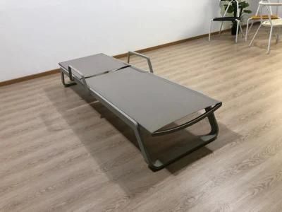 Unfolded New OEM Foshan Aluminum Hotel Chaise Lounge Sun Lounger with Cheap Price