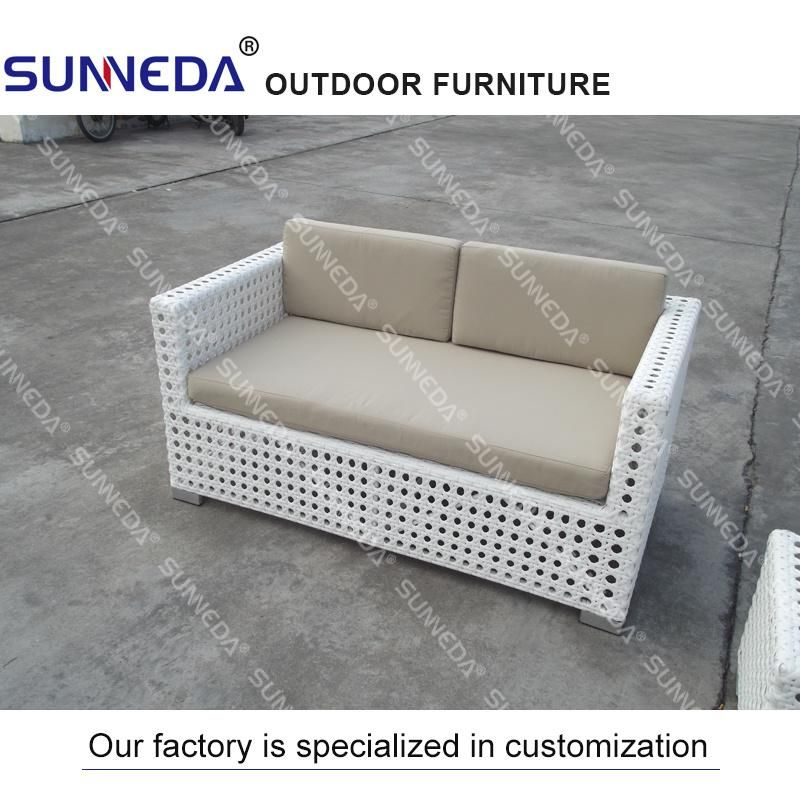 Modern Rattan Outdoor Sofa Cafe Bar Single Double Sofa with Cushion