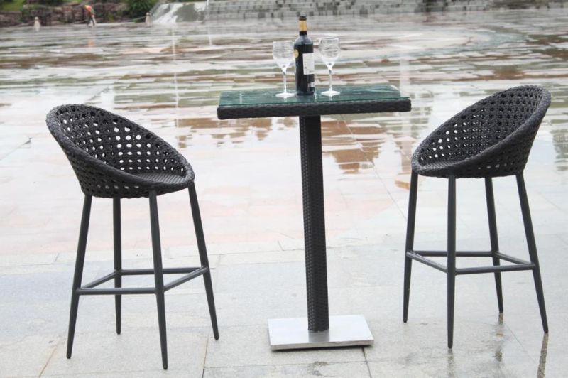 European Metal OEM Kraft Paper Package Rattan Chairs Set Wicker Furniture