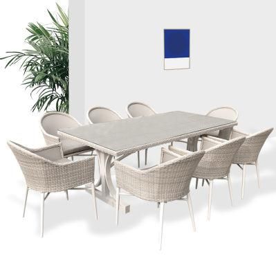 Modern Restaurant Table and Chair Garden Rattan Wicker Patio Furniture Discount Outdoor Dining Set