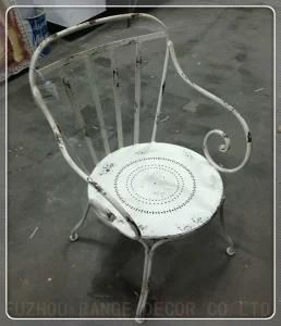 Vintage Iron Metal Chair Shabby Chic Metal Garden Chair