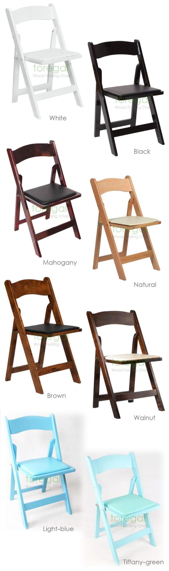 Natural Color Solid Wooden Folding Wedding Wimbledon Chair