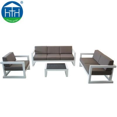 Luxury Outdoor Furniture Big Size Powder Coating Aluminum Sofa Lounge