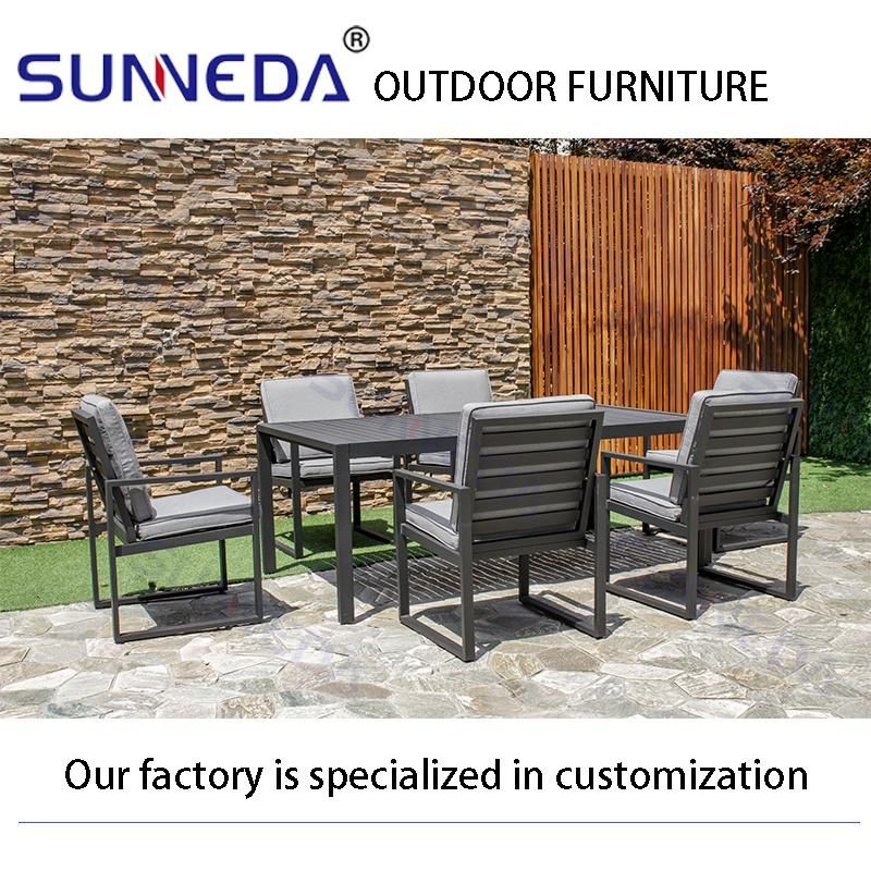 Garden Waterproof Rust-Proof Garden Luxury Chair Table Set Outdoor Furniture
