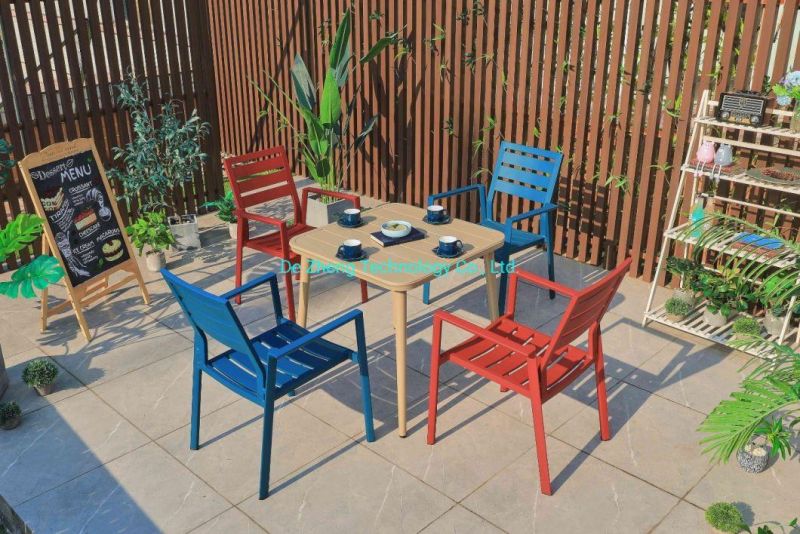 Leisure Design Outdoor Garden Furniture Balcony Colorful Patio Chairs Garden Aluminum Chairs