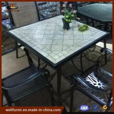 Garden Hotel Outdoor Aluminum Marble Leisure Table