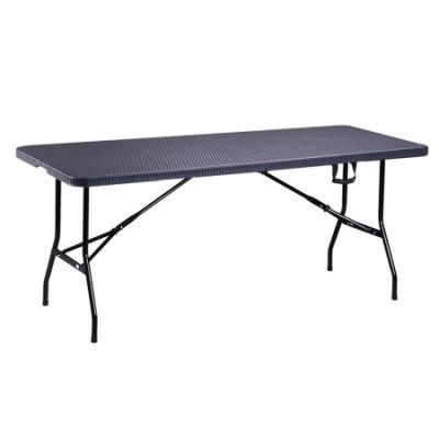 6 Foot Portable Metal Frame Dining Folding Camping Table Plastic