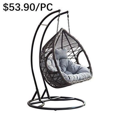 Leisure Comfortable Hanging Egg Rattan Garden Ratio Headrest Swing Chair