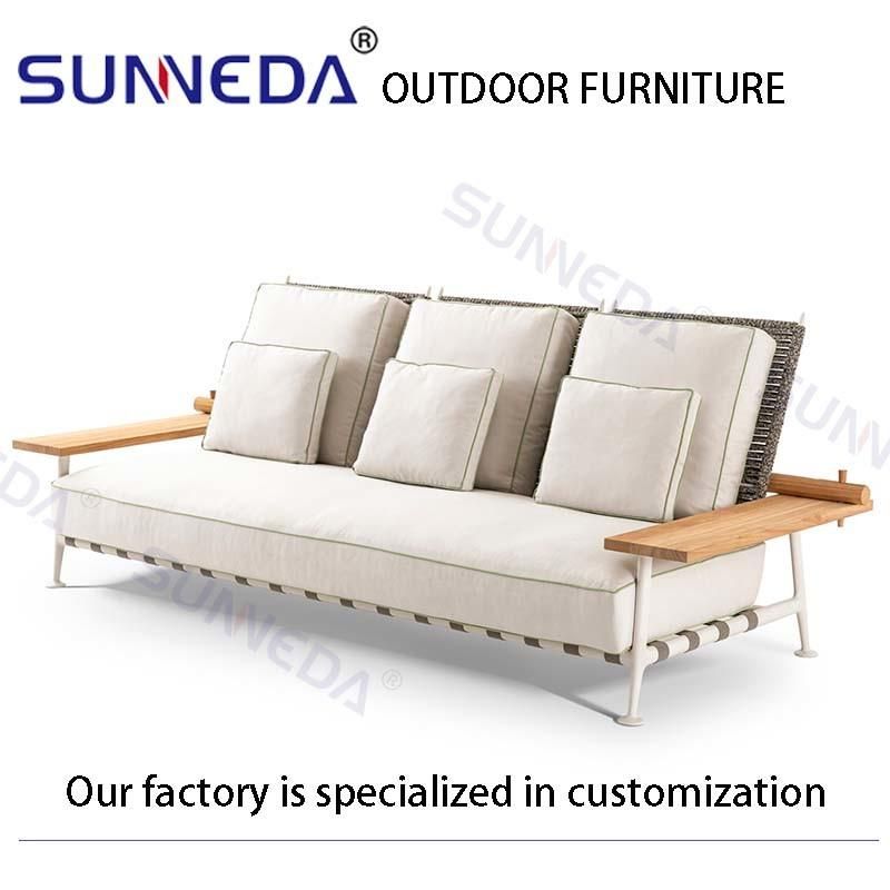 Wholesale Outdoor Garden Park Leisure Furniture Sofa Set Chair Aluminum Frame