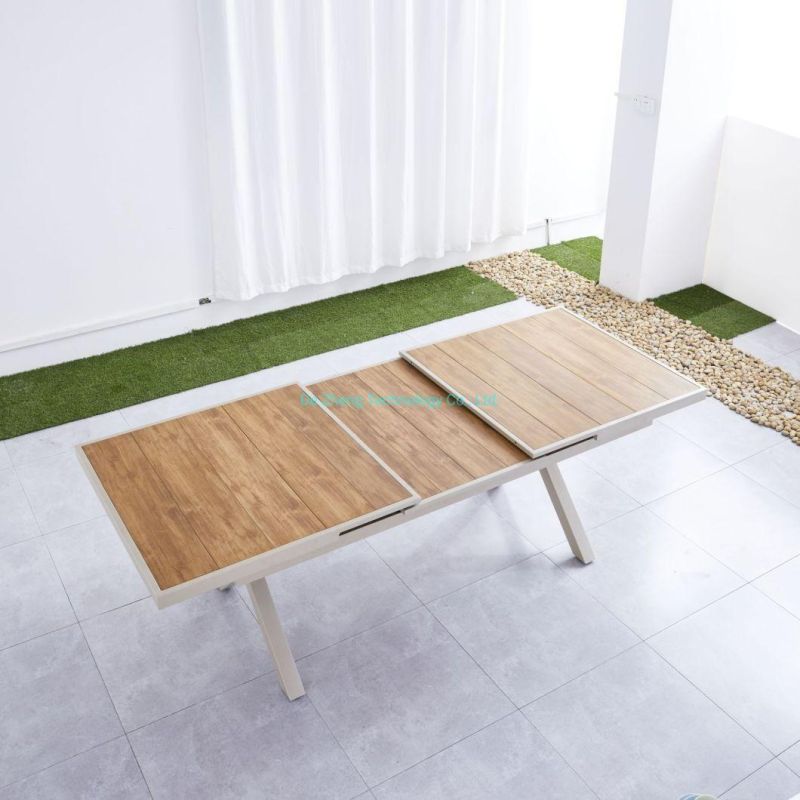 Fashionable X Legs Home Furniture Rectangle Table Extendable Table Top High Aluminum Garden Table