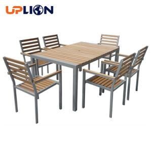 Uplion Luxury 6 Seats Dining Table Set Garden Furniture Set Patio Dining Table and Chairs Set